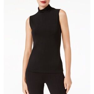 Anne Klein Black sleeveless mock turtleneck, a staple in any closet. EUC.
